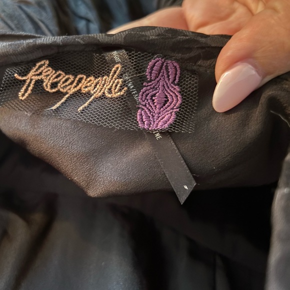 Free People x Revolve Let's Dance Mini Dress Black Leopard Print Long Sleeve 4 - Picture 5 of 7